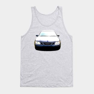 Saab 9-3 OG 1st generation classic car high contrast Tank Top